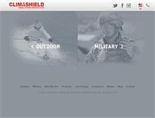 Tablet Screenshot of climashield.com